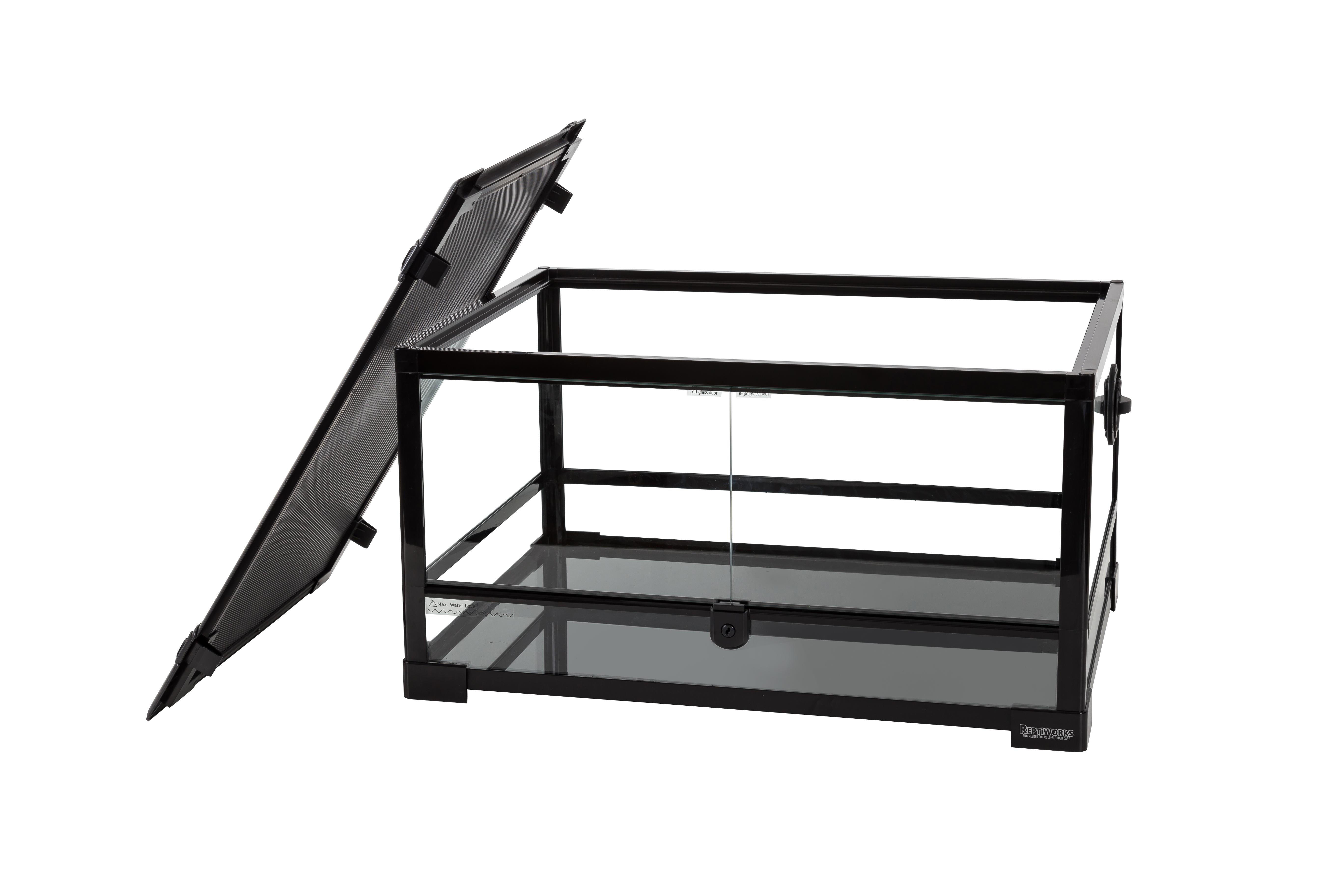 Repti Works Flat Packed Reptile Glass Terrariums-Hinge Door 600X450X320Mm
